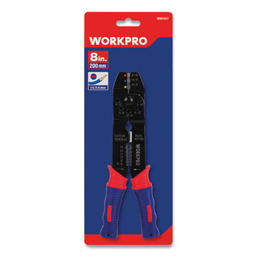 Workpro® Square Nose Multi-purpose Wiring Tool, Awg Markings, 22 To 10 Awg, 8" Long, Metal, Blue-red Soft-grip Handle freeshipping - TVN Wholesale
